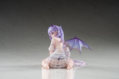 DSmile Original Illustration Demon Girl 1/7 Scale Figure in seated pose with lavender hair, translucent wings, and intricate outfit details.