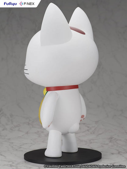 Dandadan Turbo Granny (Beckoning Cat) 1/1 Scale Figure featuring a white soft vinyl body, oversized eyes, and maneki-neko gold plaque.