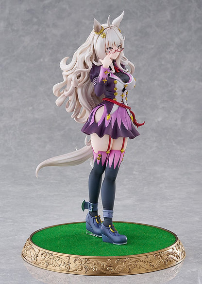 Uma Musume: Pretty Derby Biwa Hayahide 1/7 Scale Figure with intricate base, silver hair, and purple attire.