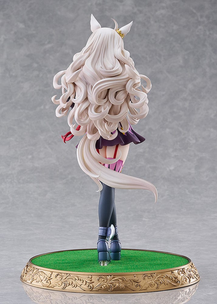 Uma Musume: Pretty Derby Biwa Hayahide 1/7 Scale Figure with intricate base, silver hair, and purple attire.