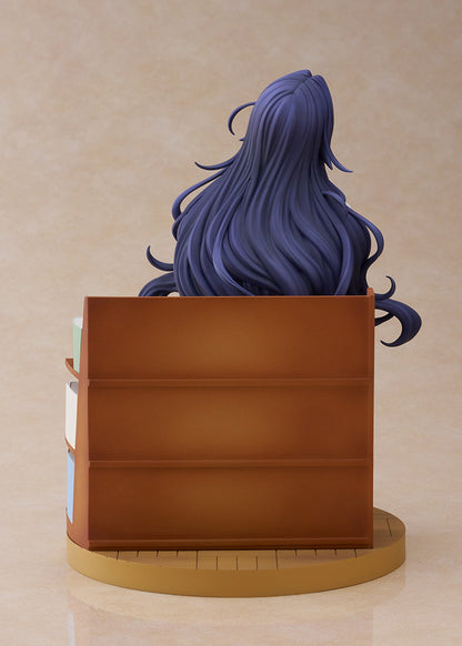 The 100 Girlfriends Who Really, Really, Really, Really, Really Love You VIVIgnette Shizuka Yoshimoto 1/7 Scale Figure featuring Shizuka in her school uniform, holding an open book with a bookshelf backdrop, showcasing intricate details and vibrant colors.