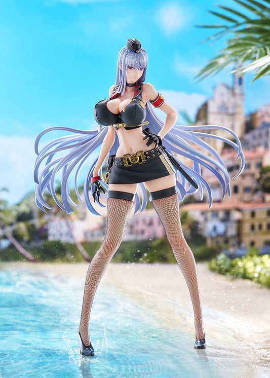 Valkyria Chronicles 4 Selvaria Bles (Swimsuit Ver.) 1/7 Scale Figure, showcasing Selvaria in a swimsuit-inspired military uniform with flowing silver hair.