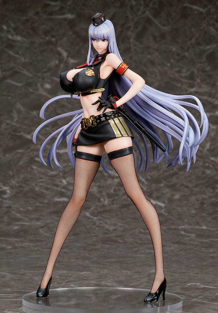 Valkyria Chronicles 4 Selvaria Bles (Swimsuit Ver.) 1/7 Scale Figure, showcasing Selvaria in a swimsuit-inspired military uniform with flowing silver hair.