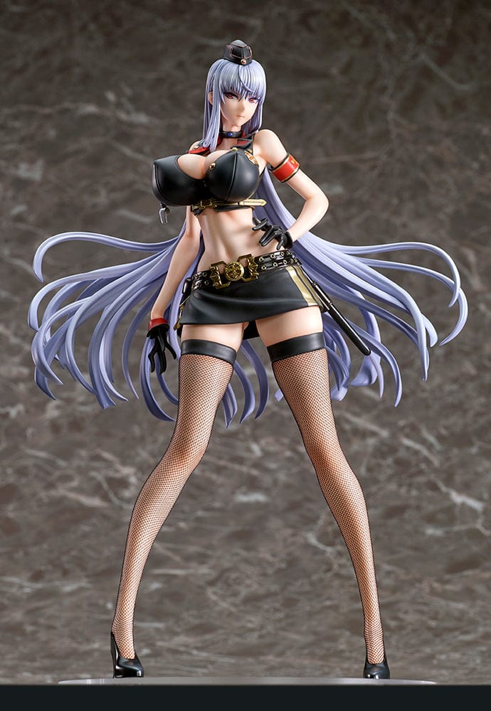 Valkyria Chronicles 4 Selvaria Bles (Swimsuit Ver.) 1/7 Scale Figure, showcasing Selvaria in a swimsuit-inspired military uniform with flowing silver hair.