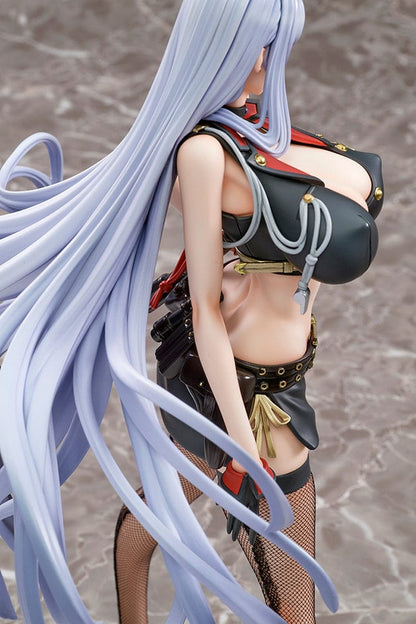 Valkyria Chronicles 4 Selvaria Bles (Swimsuit Ver.) 1/7 Scale Figure, showcasing Selvaria in a swimsuit-inspired military uniform with flowing silver hair.