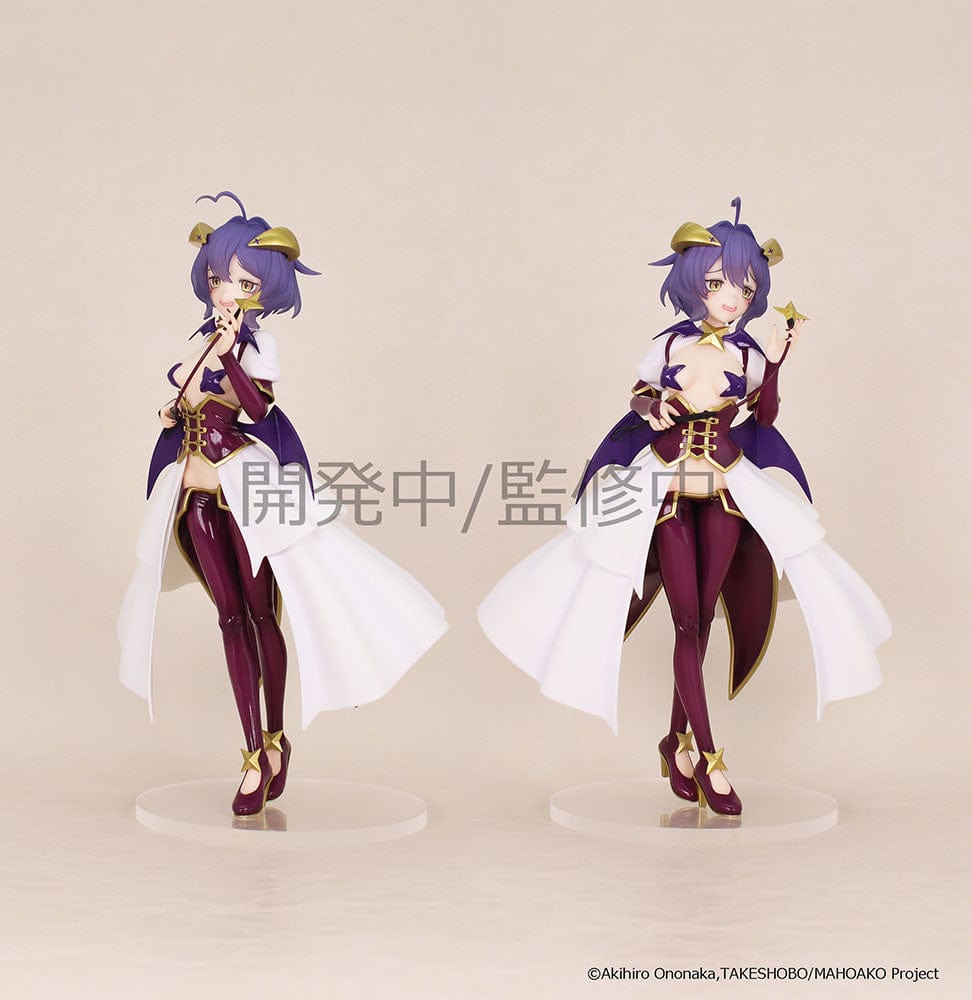 Gushing Over Magical Girls Magia Baiser Vivit figure in a dynamic pose with a purple and gold outfit, detailed with star motifs and flowing cape.