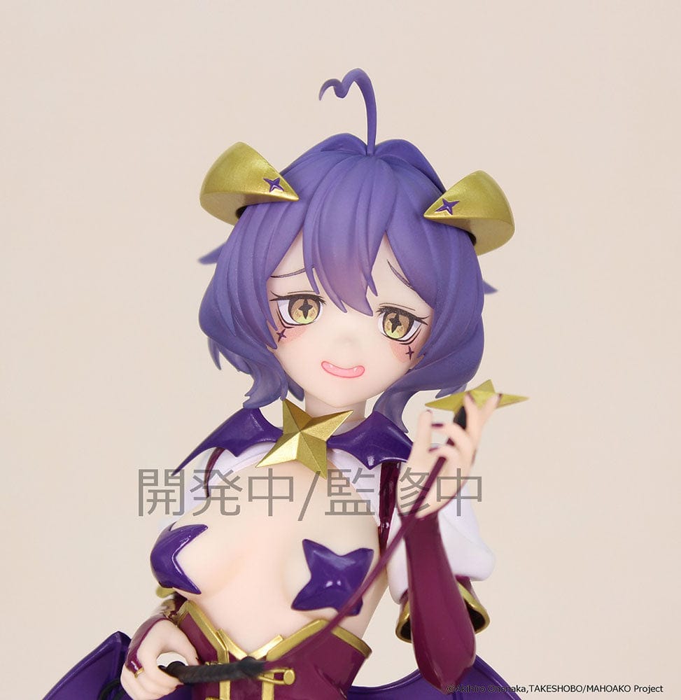 Gushing Over Magical Girls Magia Baiser Vivit figure in a dynamic pose with a purple and gold outfit, detailed with star motifs and flowing cape.