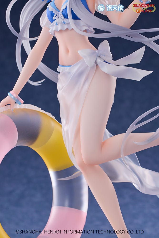 Vsinger Luo Tianyi Summer Sea Breeze Ver. 1/7 Scale Figure, featuring Luo Tianyi in a beach outfit with a water blaster and an inflatable ring on a beach-themed base.