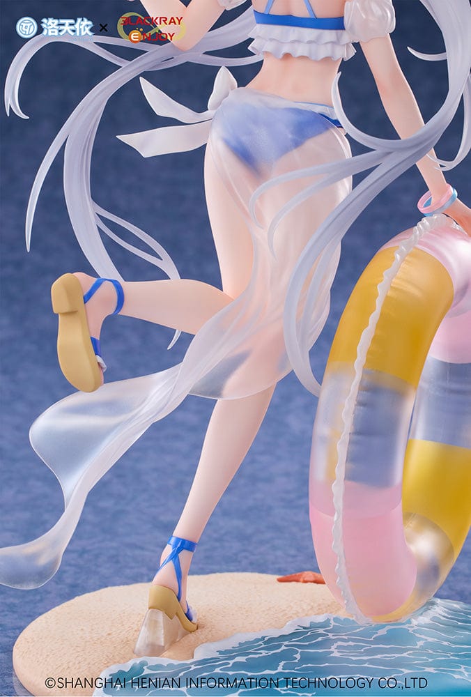 Vsinger Luo Tianyi Summer Sea Breeze Ver. 1/7 Scale Figure, featuring Luo Tianyi in a beach outfit with a water blaster and an inflatable ring on a beach-themed base.