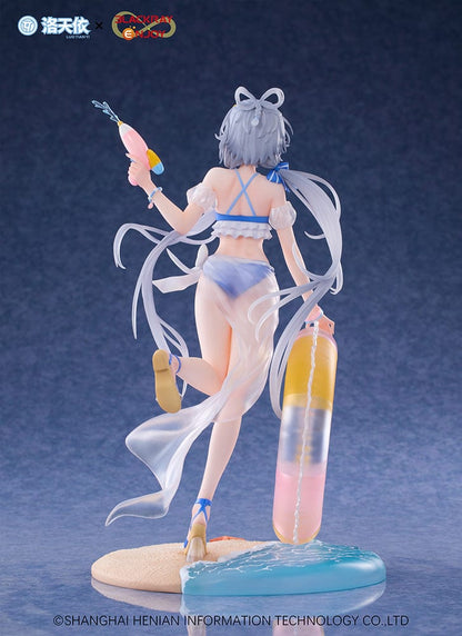 Vsinger Luo Tianyi Summer Sea Breeze Ver. 1/7 Scale Figure, featuring Luo Tianyi in a beach outfit with a water blaster and an inflatable ring on a beach-themed base.