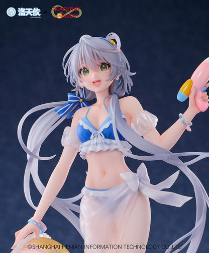 Vsinger Luo Tianyi Summer Sea Breeze Ver. 1/7 Scale Figure, featuring Luo Tianyi in a beach outfit with a water blaster and an inflatable ring on a beach-themed base.