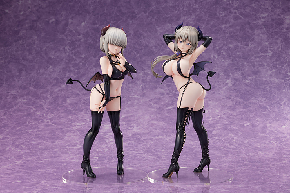 Uzaki-chan Wants to Hang Out! Yanagi Uzaki (Little Devil Ver.) 1/6 Scale Figure featuring playful pose, sultry black devil outfit with horns, wings, and tail, perfect for fans and collectors.