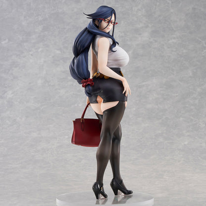 Yoshio Illustration "OL" Complete Figure featuring a sophisticated office lady in a stylish outfit, holding a red handbag and wearing glasses, showcasing intricate detailing and a confident stance, perfect for fans and collectors of Yoshio's artwork.