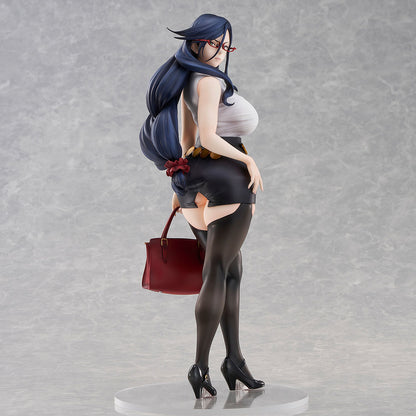 Yoshio Illustration "OL" Complete Figure featuring a sophisticated office lady in a stylish outfit, holding a red handbag and wearing glasses, showcasing intricate detailing and a confident stance, perfect for fans and collectors of Yoshio's artwork.