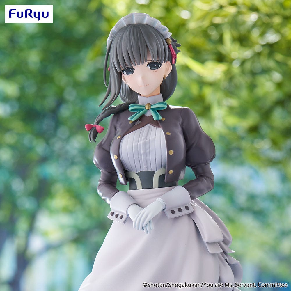 You Are Ms. Servant Trio-Try-iT Yuki figure in classic maid outfit with ruffled apron, posed elegantly in a serene outdoor scene.