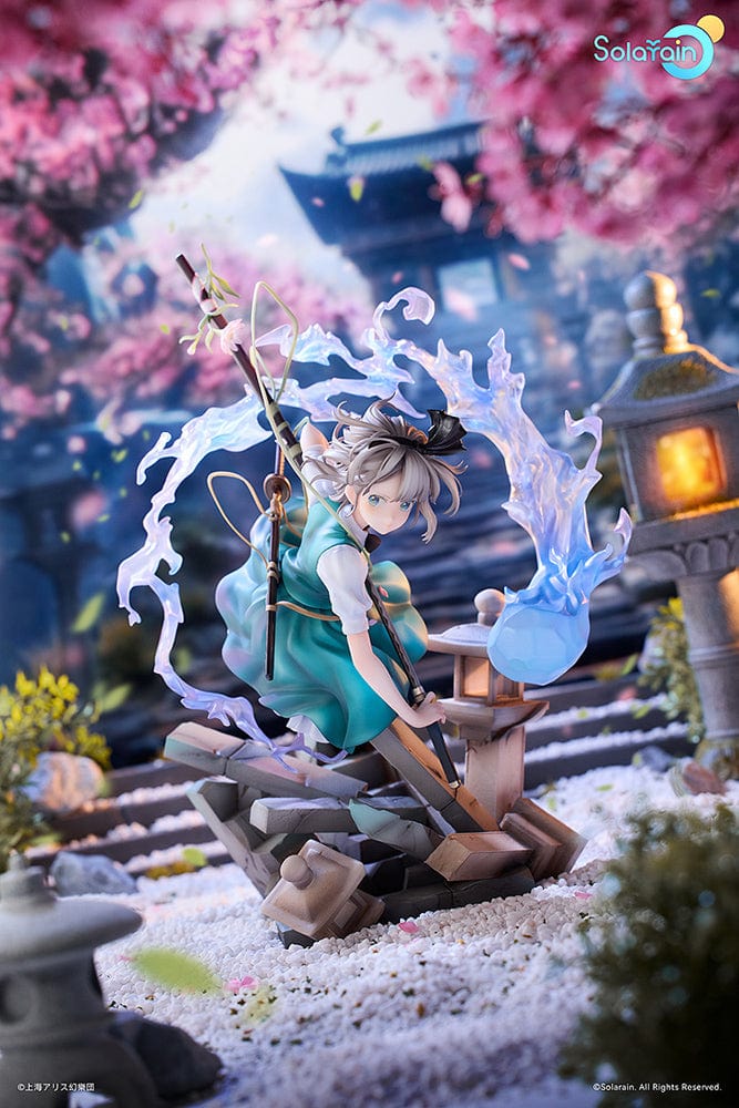 Touhou Project Youmu Konpaku (Half-Human Half-Phantom Gardener Ver.) 1/7 Scale Figure featuring Youmu with dual swords and phantom energy swirling around her.