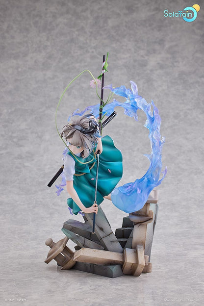 Touhou Project Youmu Konpaku (Half-Human Half-Phantom Gardener Ver.) 1/7 Scale Figure featuring Youmu with dual swords and phantom energy swirling around her.