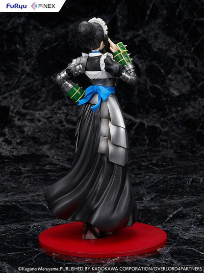 Overlord Yuri Alpha 1/7 Scale Figure in maid attire with armored gauntlets, black flowing skirt, and signature glasses in a composed pose.