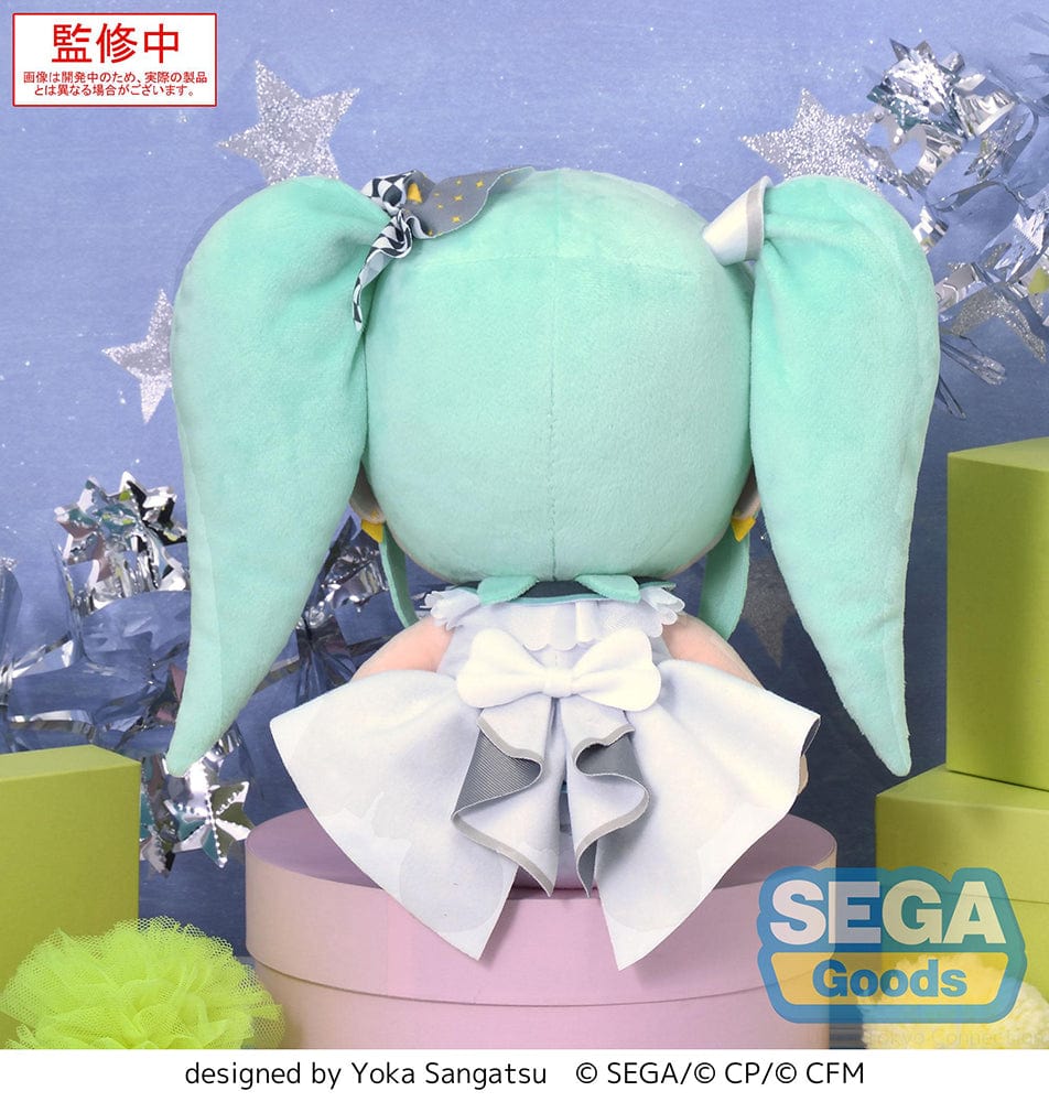 Hatsune Miku COLORFUL STAGE! Stage SEKAI Large Plush, featuring Miku in her Stage SEKAI outfit with a winking expression.