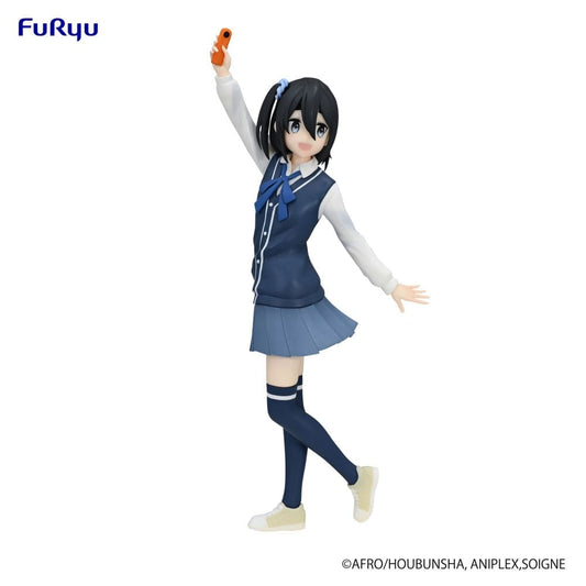 Anime figure of Satsuki Amamiya from Mono holding a recorder, wearing school uniform with blue skirt and white shoes.

